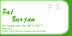 pal burjan business card